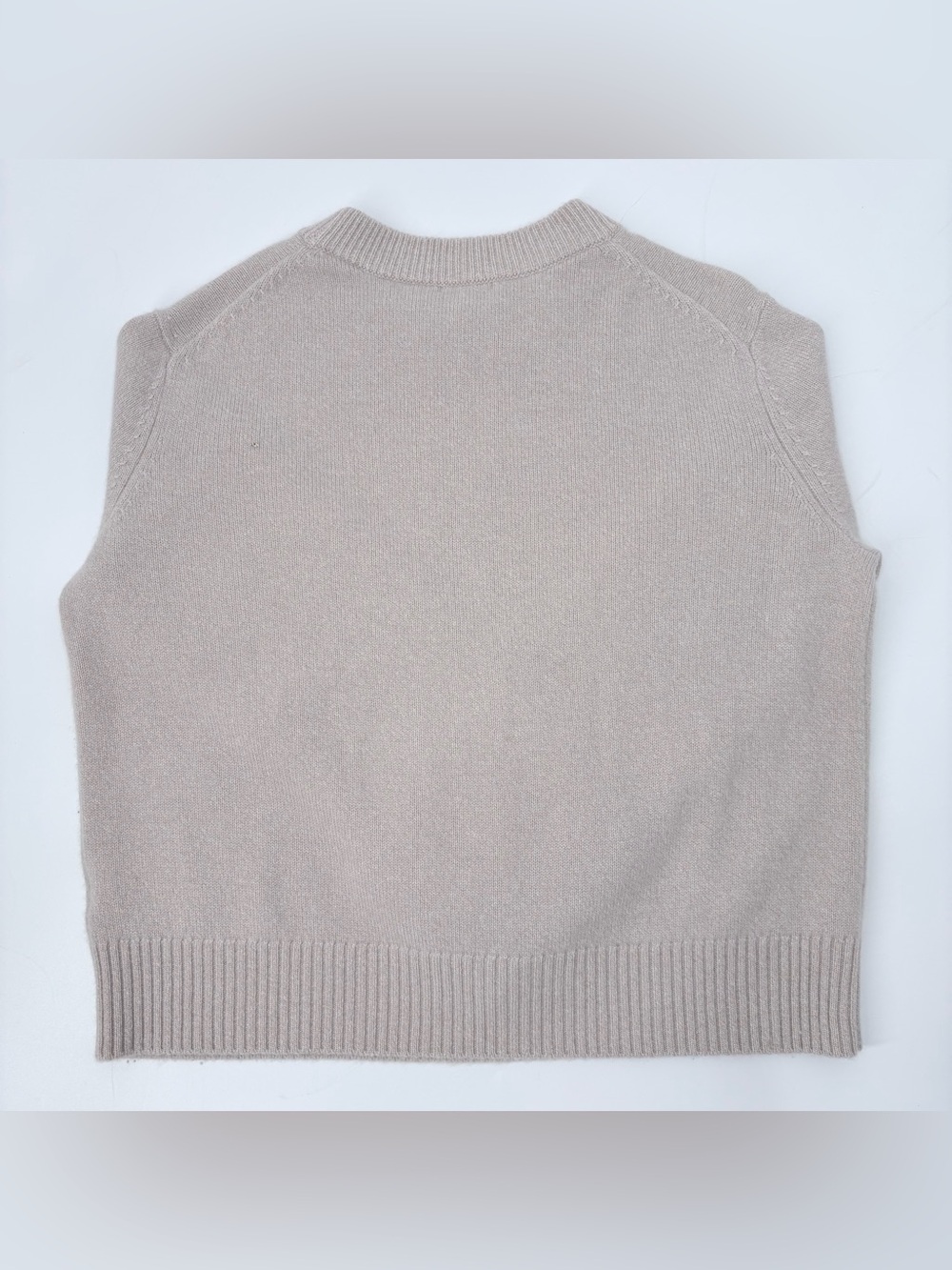 Quince Heather Cloud Beige Mongolian Cashmere Oversized Crewneck Sweater - Picture 9 of 12